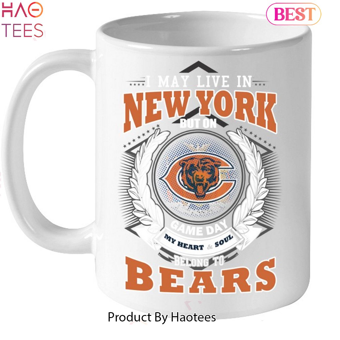 I May Live In New York But On Game Day My Heart & Soul Belongs To Chicago Bears Unisex T-Shirt I May Live In New York But On Game Day My Heart & Soul Belongs To Chicago Bears Unisex T-Shirt