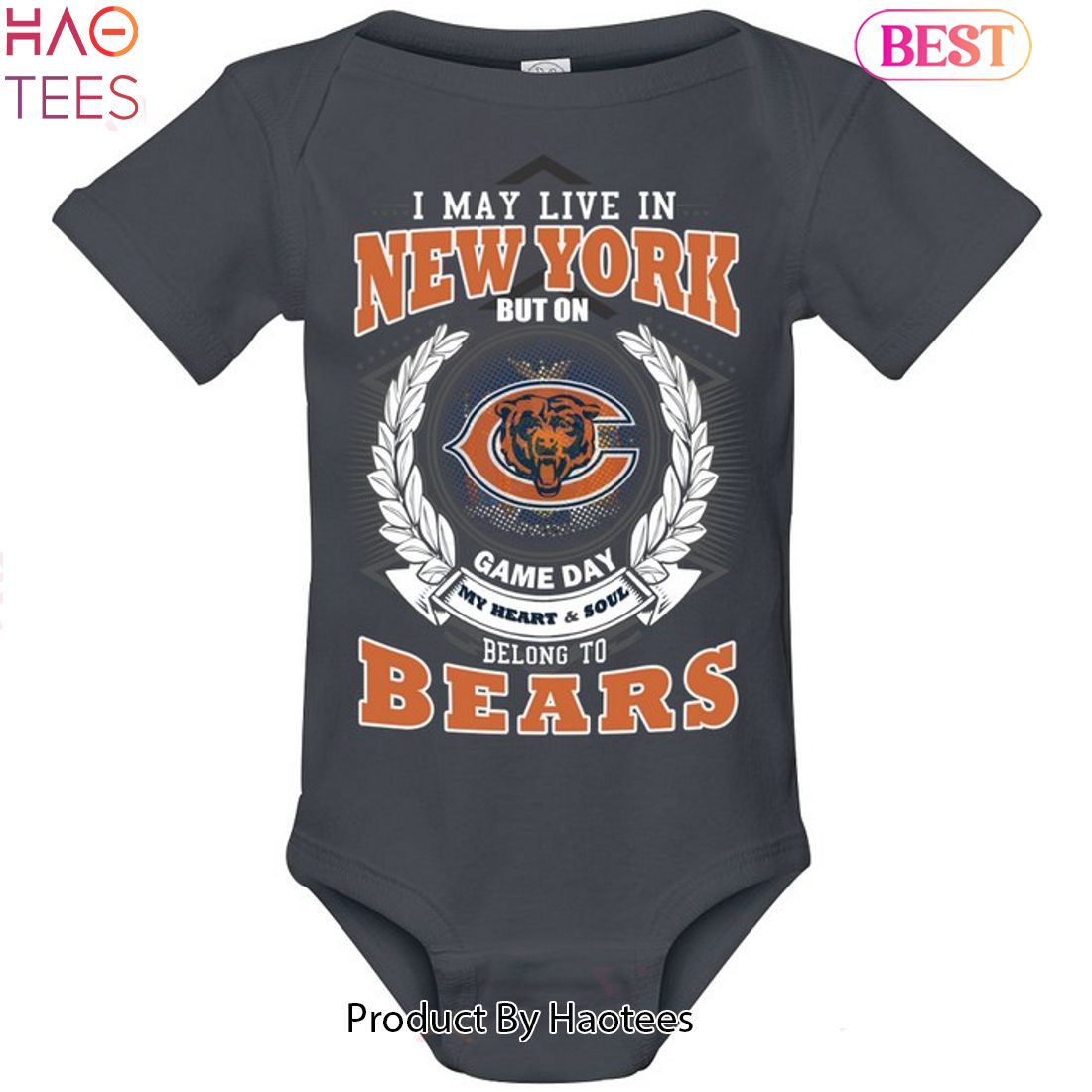 I may live in new york but on game day my heart and soul belongs to chicago  bears shirt - Limotees