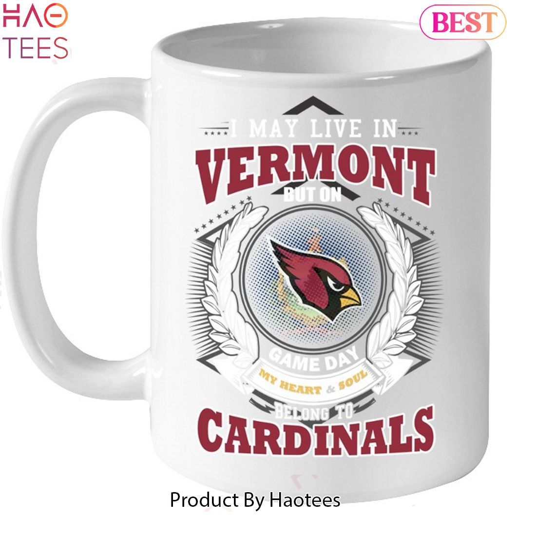I May Live In Vermont But On Game Day My Heart & Soul Belongs To Arizona Cardinals Unisex T-Shirt I May Live In Vermont But On Game Day My Heart & Soul Belongs To Arizona Cardinals Unisex T-Shirt