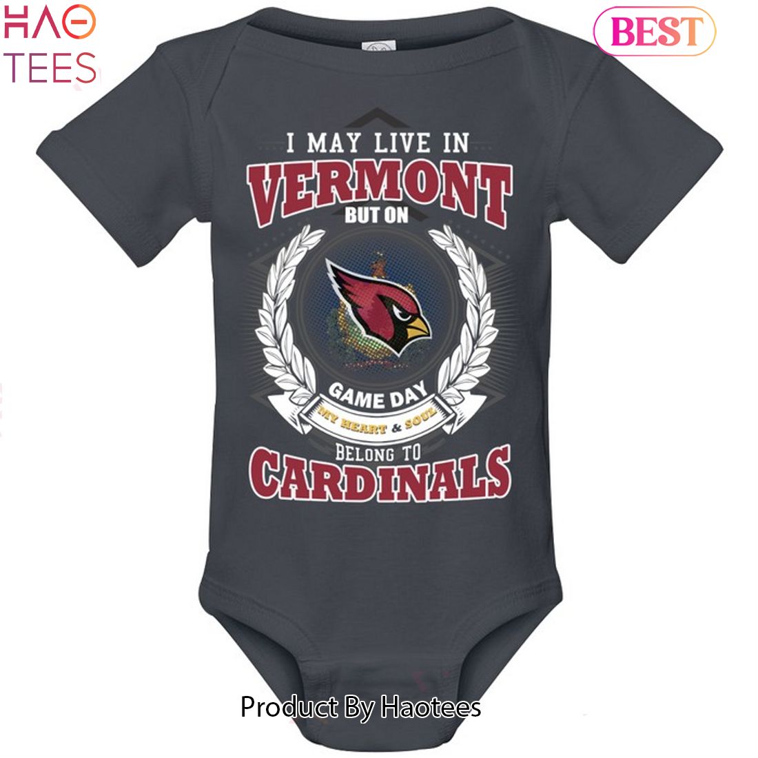 I May Live In Vermont But On Game Day My Heart & Soul Belongs To Arizona Cardinals Unisex T-Shirt I May Live In Vermont But On Game Day My Heart & Soul Belongs To Arizona Cardinals Unisex T-Shirt