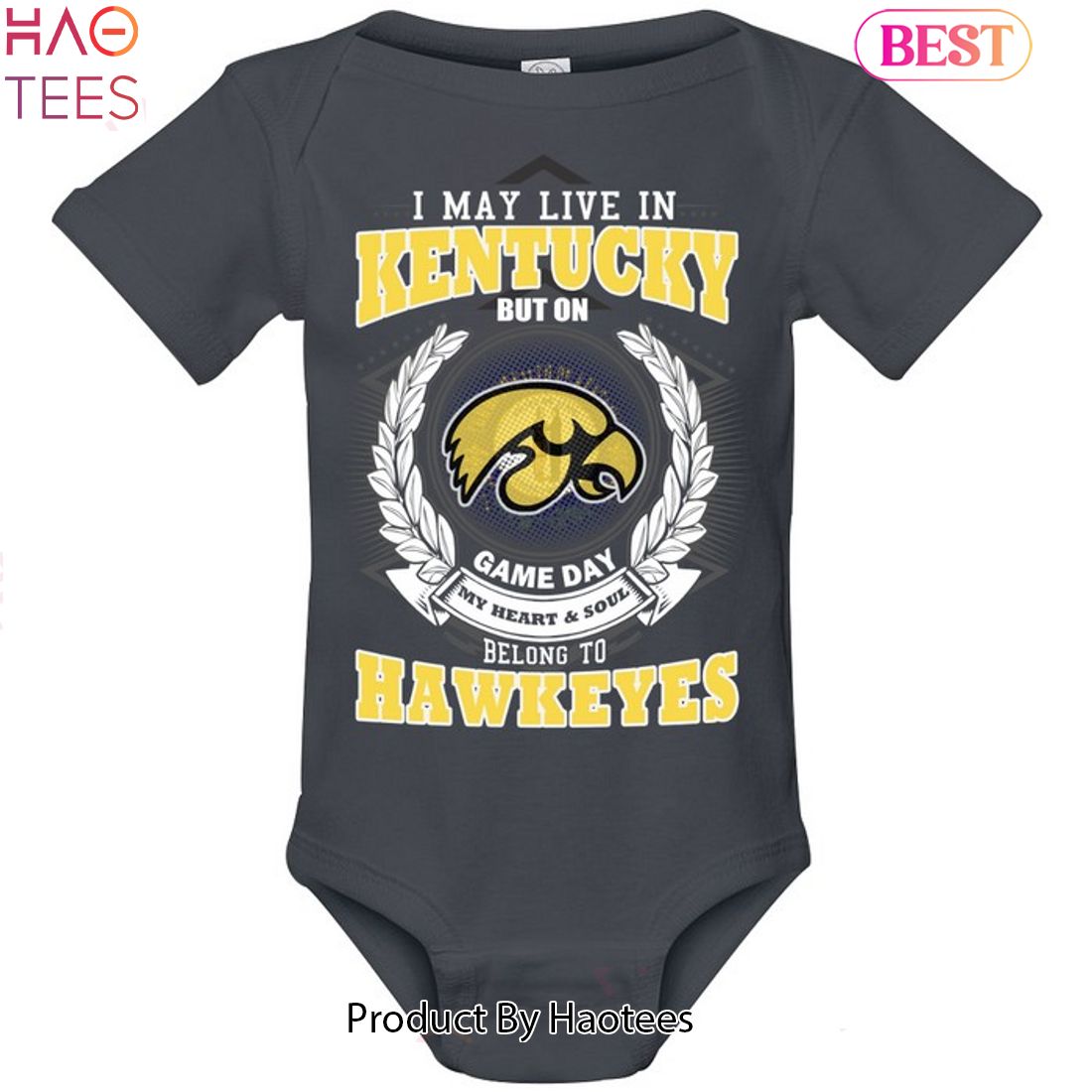 NEW I May Live In Kentucky But On Game Day My Heart & Soul Belongs Iowa Hawkeyes Unisex T-Shirt NEW I May Live In Kentucky But On Game Day My Heart & Soul Belongs Iowa Hawkeyes Unisex T-Shirt