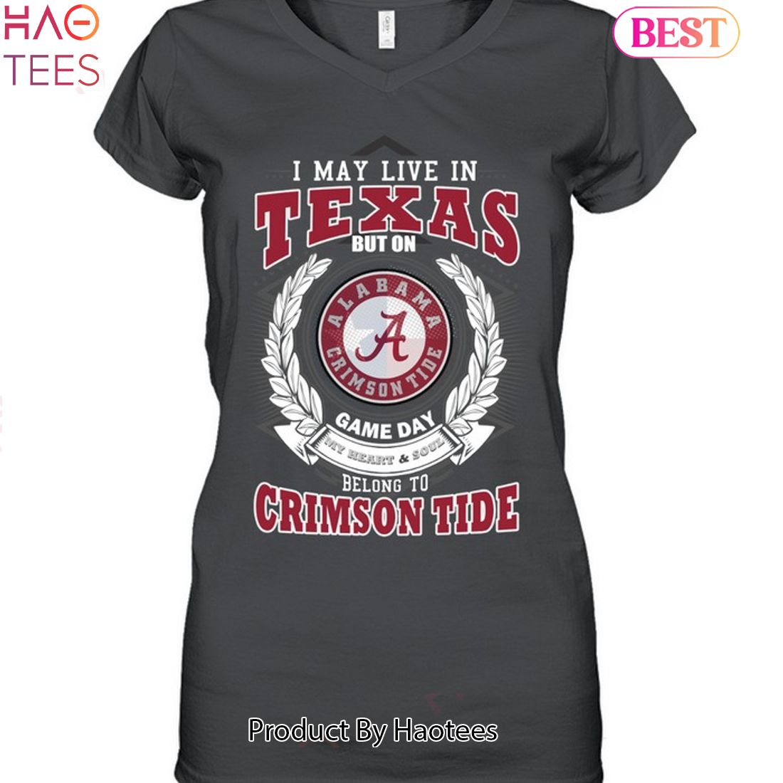 Champion Gray 2023 Texas A&M vs Bama Short-Sleeve T-Shirt - Maroon U