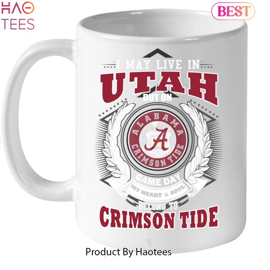 NEW I May Live In Utah But On Game Day My Heart & Soul Belongs To Alabama Crimson Tide Unisex T-Shirt NEW I May Live In Utah But On Game Day My Heart & Soul Belongs To Alabama Crimson Tide Unisex T-Shirt