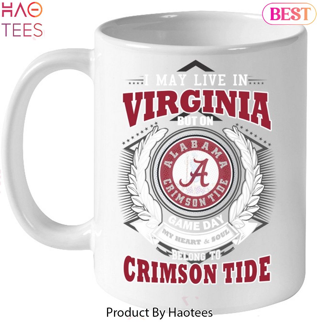 NEW I May Live In Virginia But On Game Day My Heart & Soul Belongs To Alabama Crimson Tide Unisex T-Shirt NEW I May Live In Virginia But On Game Day My Heart & Soul Belongs To Alabama Crimson Tide Unisex T-Shirt