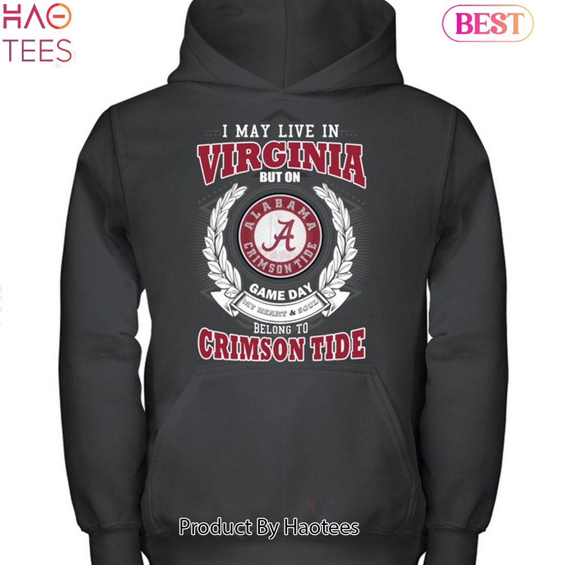 NEW I May Live In Virginia But On Game Day My Heart & Soul Belongs To Alabama Crimson Tide Unisex T-Shirt NEW I May Live In Virginia But On Game Day My Heart & Soul Belongs To Alabama Crimson Tide Unisex T-Shirt