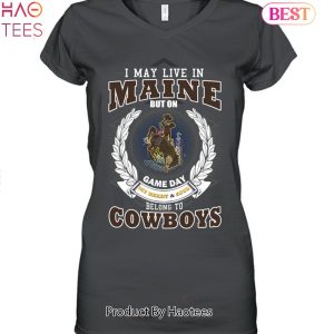 NEW I May Live In Maine But On Game Day My Heart & Soul Belongs To Wyoming Cowboys Unisex T-Shirt