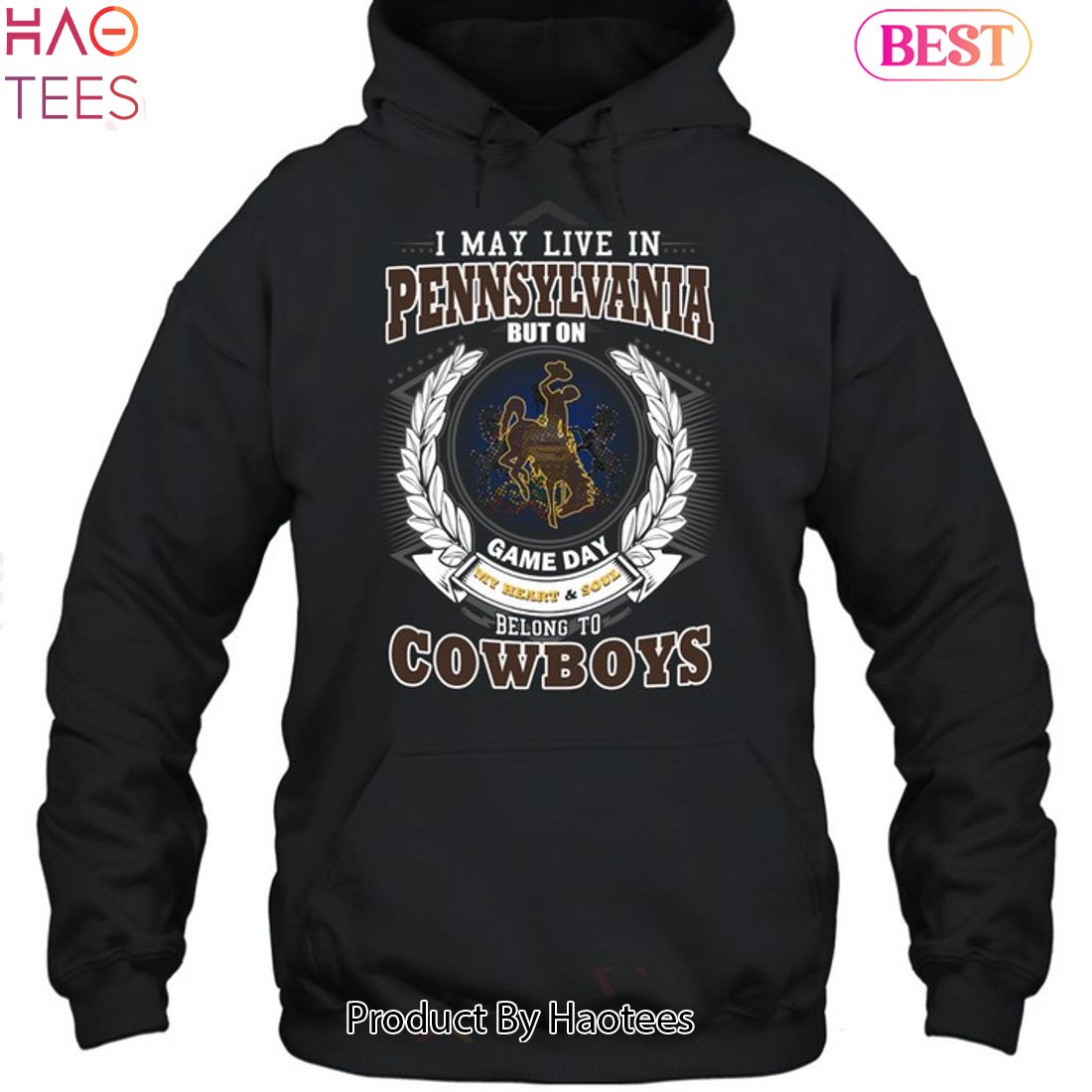 NEW I May Live In Pennsylvania But On Game Day My Heart & Soul Belongs To Wyoming Cowboys Unisex T-Shirt NEW I May Live In Pennsylvania But On Game Day My Heart & Soul Belongs To Wyoming Cowboys Unisex T-Shirt