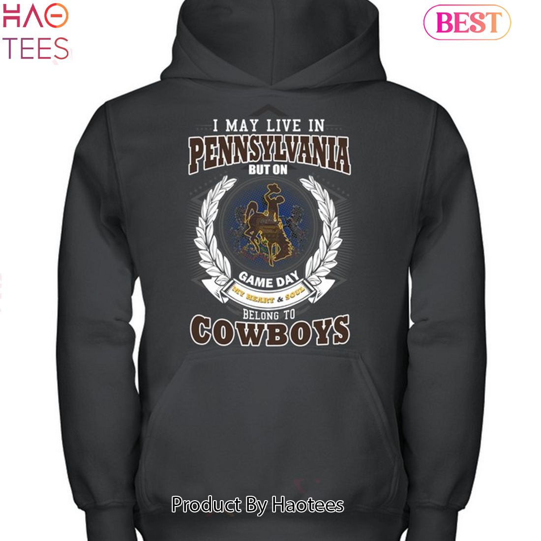 NEW I May Live In Pennsylvania But On Game Day My Heart & Soul Belongs To Wyoming Cowboys Unisex T-Shirt NEW I May Live In Pennsylvania But On Game Day My Heart & Soul Belongs To Wyoming Cowboys Unisex T-Shirt