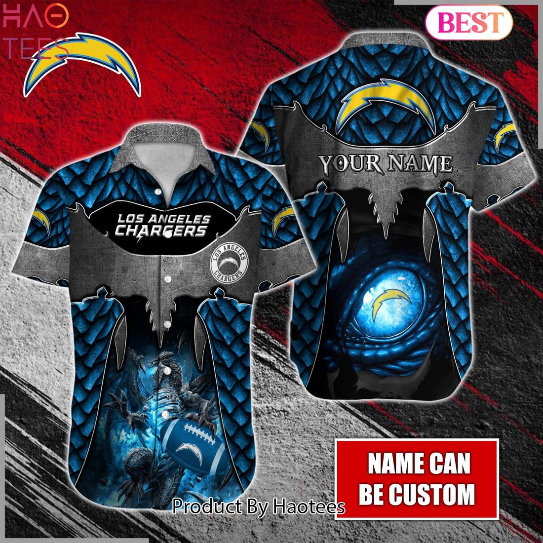 Los Angeles Chargers NFL Hawaiian Shirt Custom Name Halloween Hot Trending  2023