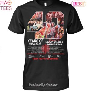 40 Years Of 1983-2023 Red Hot Chili Peppers Thank You For The Memories Unisex T-Shirt