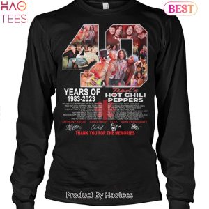 40 Years Of 1983-2023 Red Hot Chili Peppers Thank You For The Memories Unisex T-Shirt