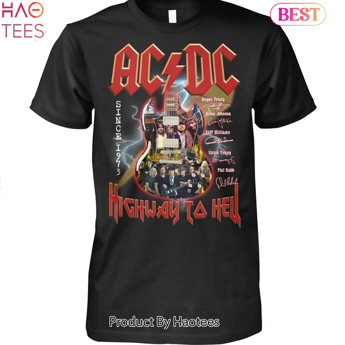 Acdc Highway To Hell Signature Unisex T-shirt Sweatshirt Hoodie