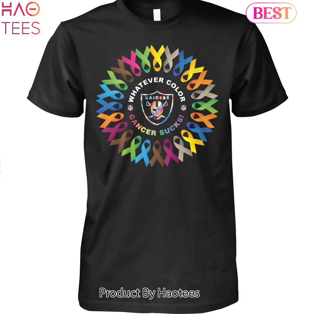 Whatever Color Cancer Sucks NFL Las Vegas Raiders Unisex T-Shirt Whatever Color Cancer Sucks NFL Las Vegas Raiders Unisex T-Shirt