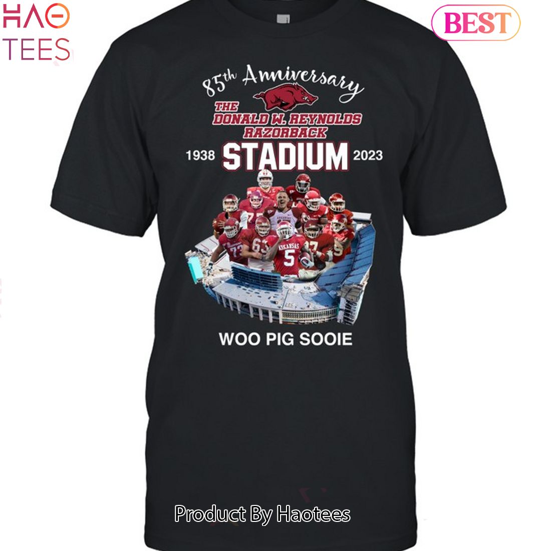 85 Anniversary 1938-2023 The Donald W Reynolds Razorback Stadium Woo Pig Sooie Unisex T-Shirt 85 Anniversary 1938-2023 The Donald W Reynolds Razorback Stadium Woo Pig Sooie Unisex T-Shirt