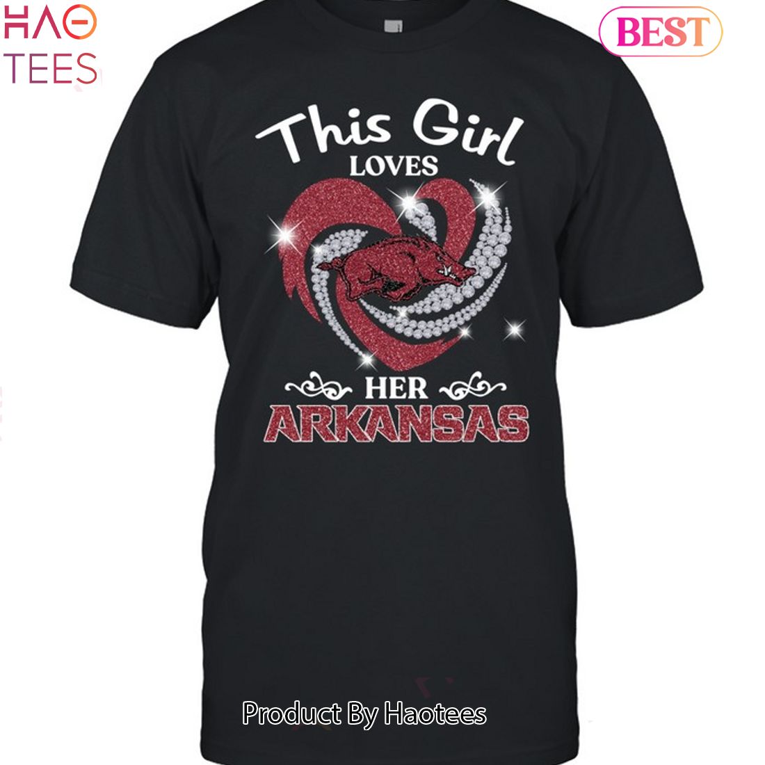 HOT FASHION This Girl Love Her Arkansas Razorbacks Unisex T-Shirt HOT FASHION This Girl Love Her Arkansas Razorbacks Unisex T-Shirt