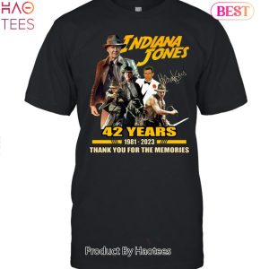 Indiana Jones 42 Years 1981-2023 Thank You For The Memories Unisex T-Shirt