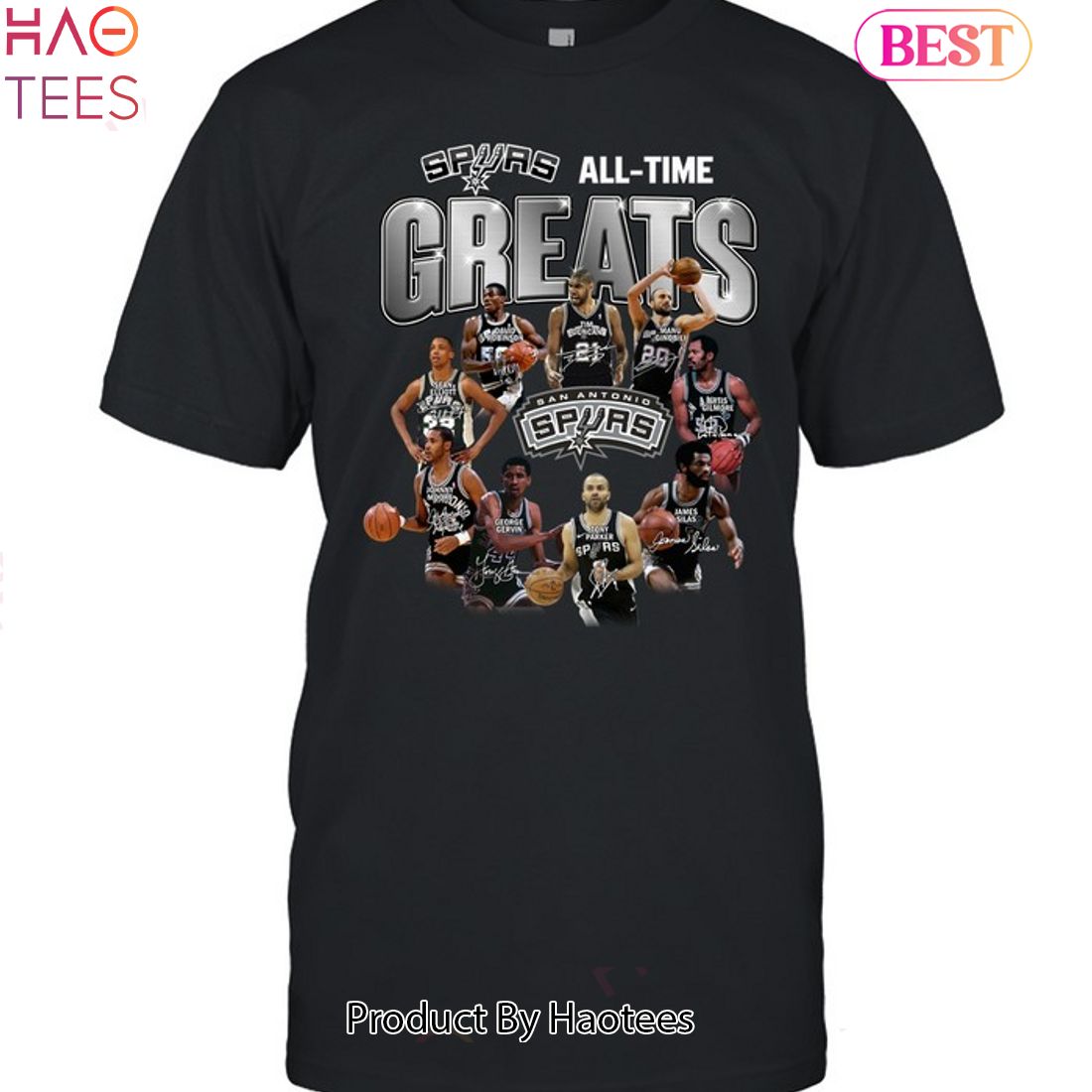 All Time Greats San Antonio Spurs NBA Unisex T-Shirt All Time Greats San Antonio Spurs NBA Unisex T-Shirt