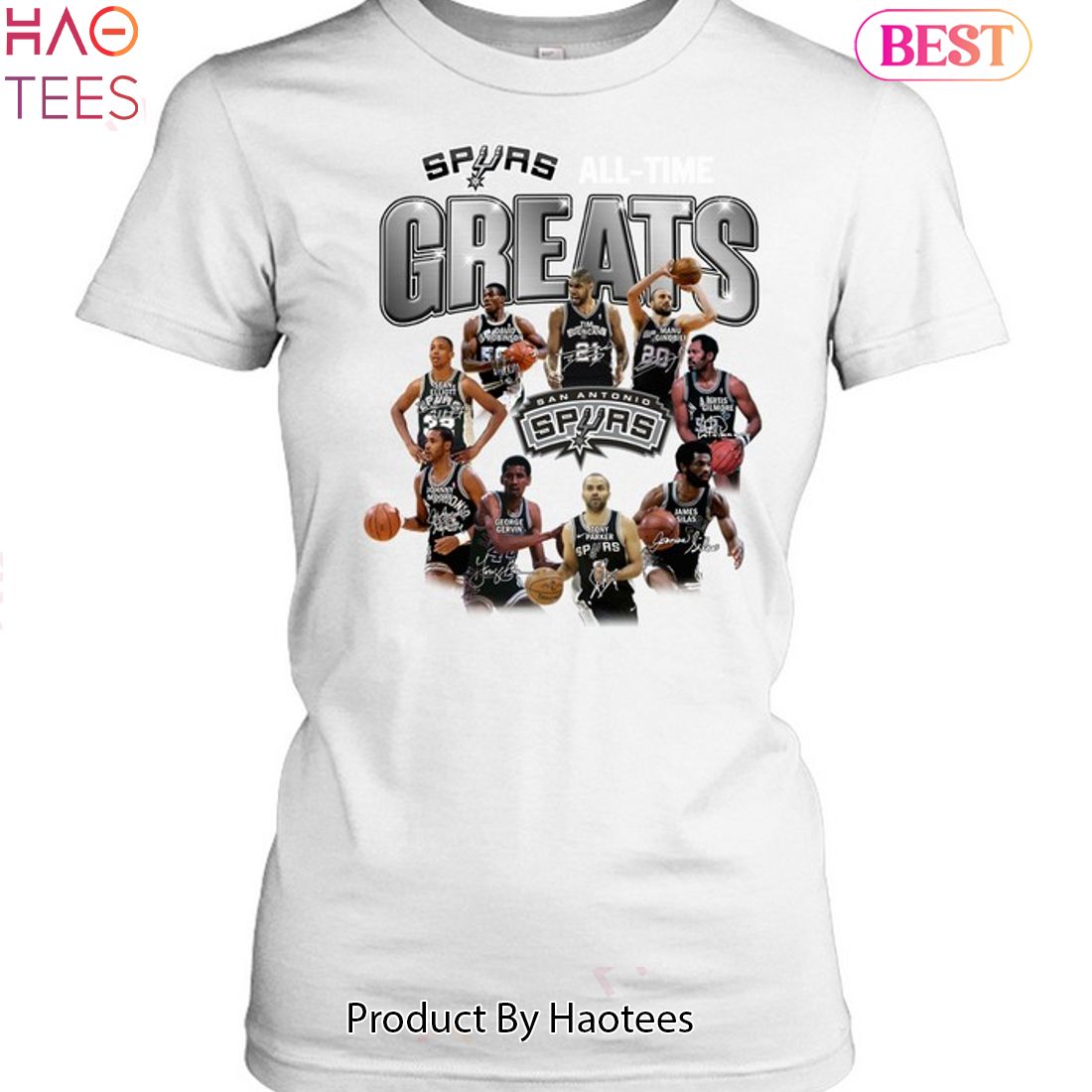 All Time Greats San Antonio Spurs NBA Unisex T-Shirt All Time Greats San Antonio Spurs NBA Unisex T-Shirt