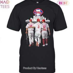 J. T. Realmuto Bryce Harper And Kyle Schwarber Philadelphia Phillies Unisex T-Shirt