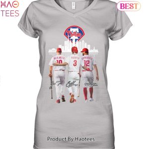 J. T. Realmuto Bryce Harper And Kyle Schwarber Philadelphia Phillies Unisex T-Shirt
