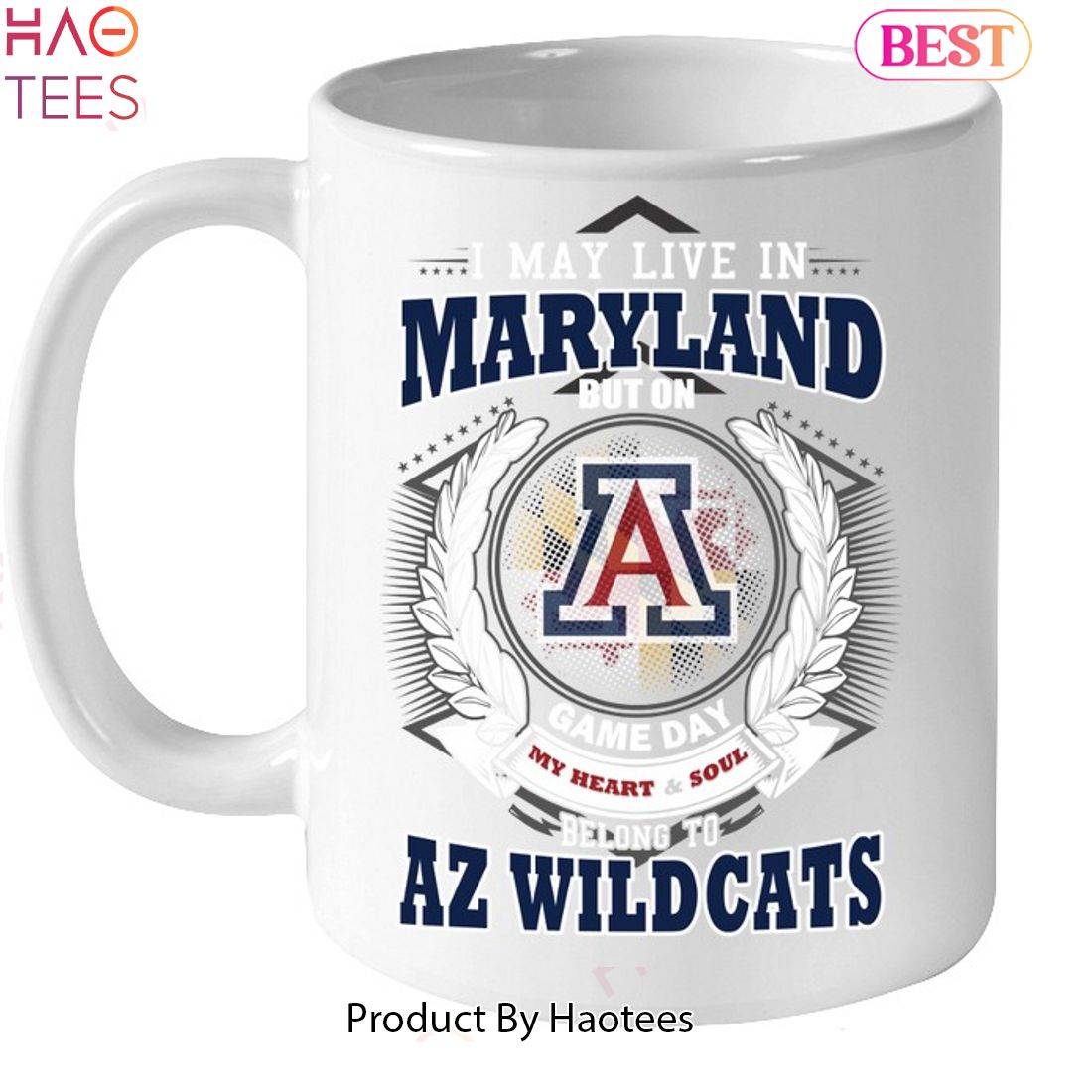I May Live In Maryland But On Game Day My Heart & Soul Belongs To Arizona Wildcats Unisex T-Shirt I May Live In Maryland But On Game Day My Heart & Soul Belongs To Arizona Wildcats Unisex T-Shirt