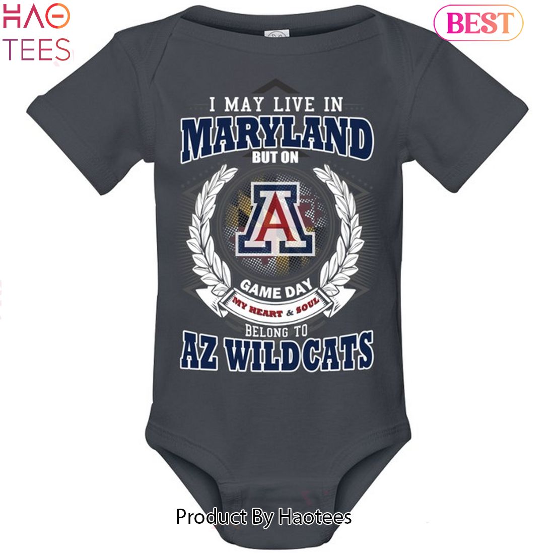 I May Live In Maryland But On Game Day My Heart & Soul Belongs To Arizona Wildcats Unisex T-Shirt I May Live In Maryland But On Game Day My Heart & Soul Belongs To Arizona Wildcats Unisex T-Shirt