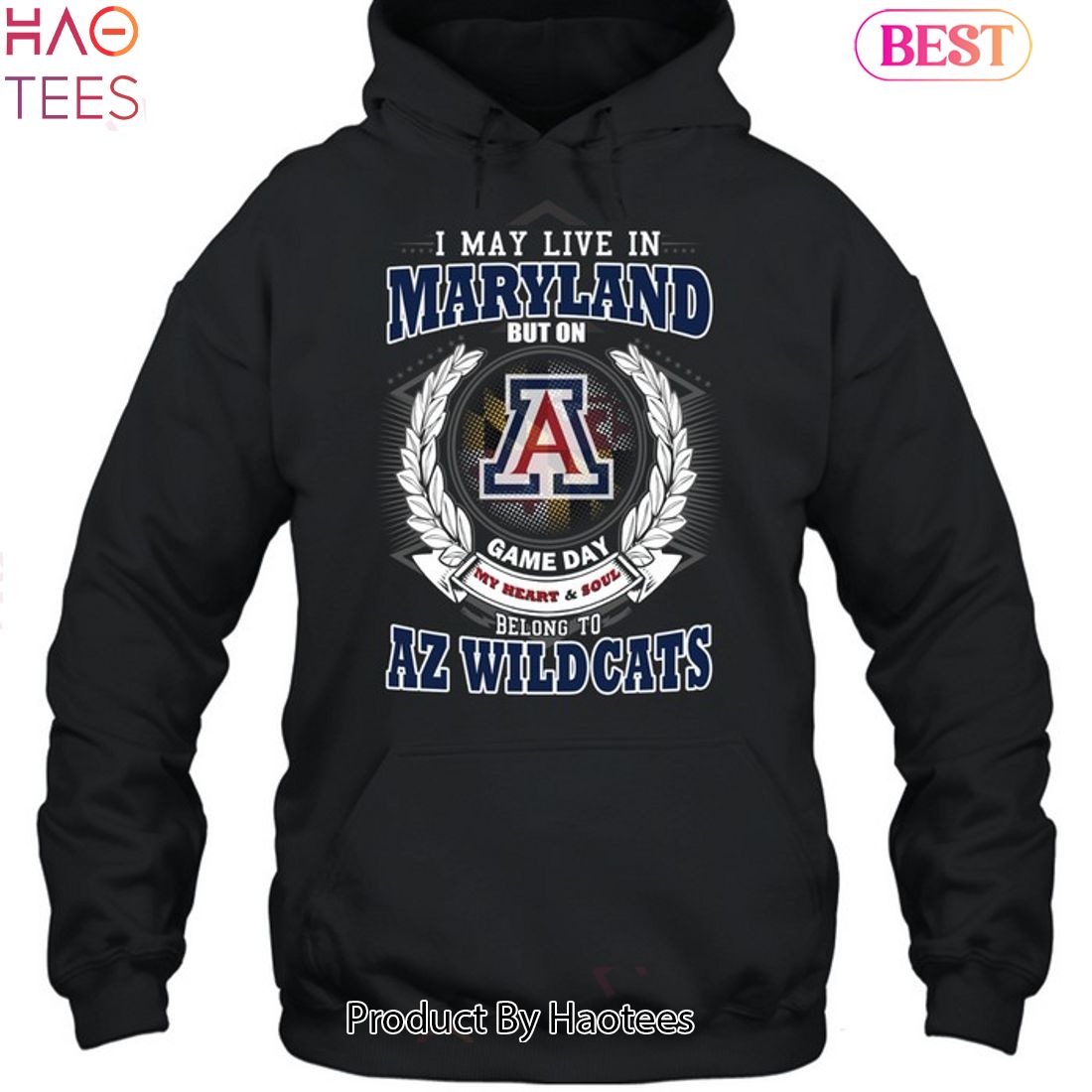 I May Live In Maryland But On Game Day My Heart & Soul Belongs To Arizona Wildcats Unisex T-Shirt I May Live In Maryland But On Game Day My Heart & Soul Belongs To Arizona Wildcats Unisex T-Shirt
