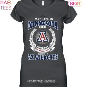 I May Live In Minnesota But On Game Day My Heart & Soul Belongs To Arizona Wildcats Unisex T-Shirt