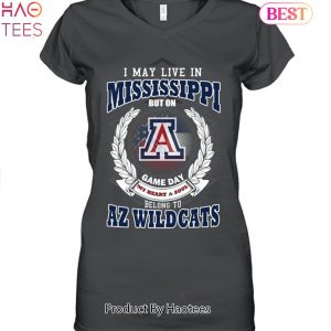 I May Live In Mississippi But On Game Day My Heart & Soul Belongs To Arizona Wildcats Unisex T-Shirt