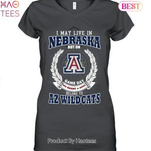 I May Live In Nebraska But On Game Day My Heart & Soul Belongs To Arizona Wildcats Unisex T-Shirt