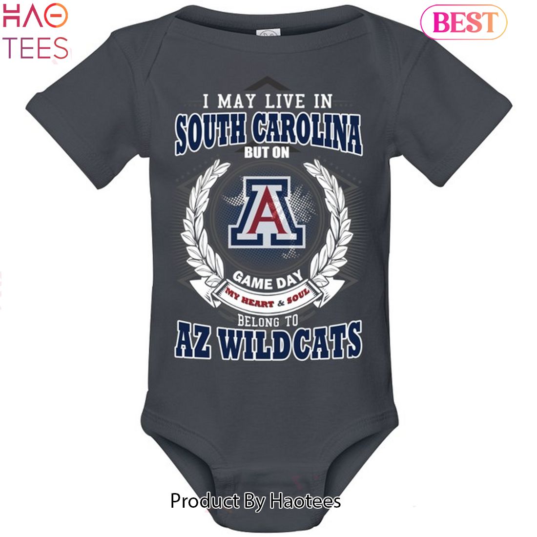 I May Live In South Carolina But On Game Day My Heart & Soul Belongs To Arizona Wildcats Unisex T-Shirt I May Live In South Carolina But On Game Day My Heart & Soul Belongs To Arizona Wildcats Unisex T-Shirt