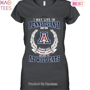 I May Live In Pennsylvania But On Game Day My Heart & Soul Belongs To Arizona Wildcats Unisex T-Shirt