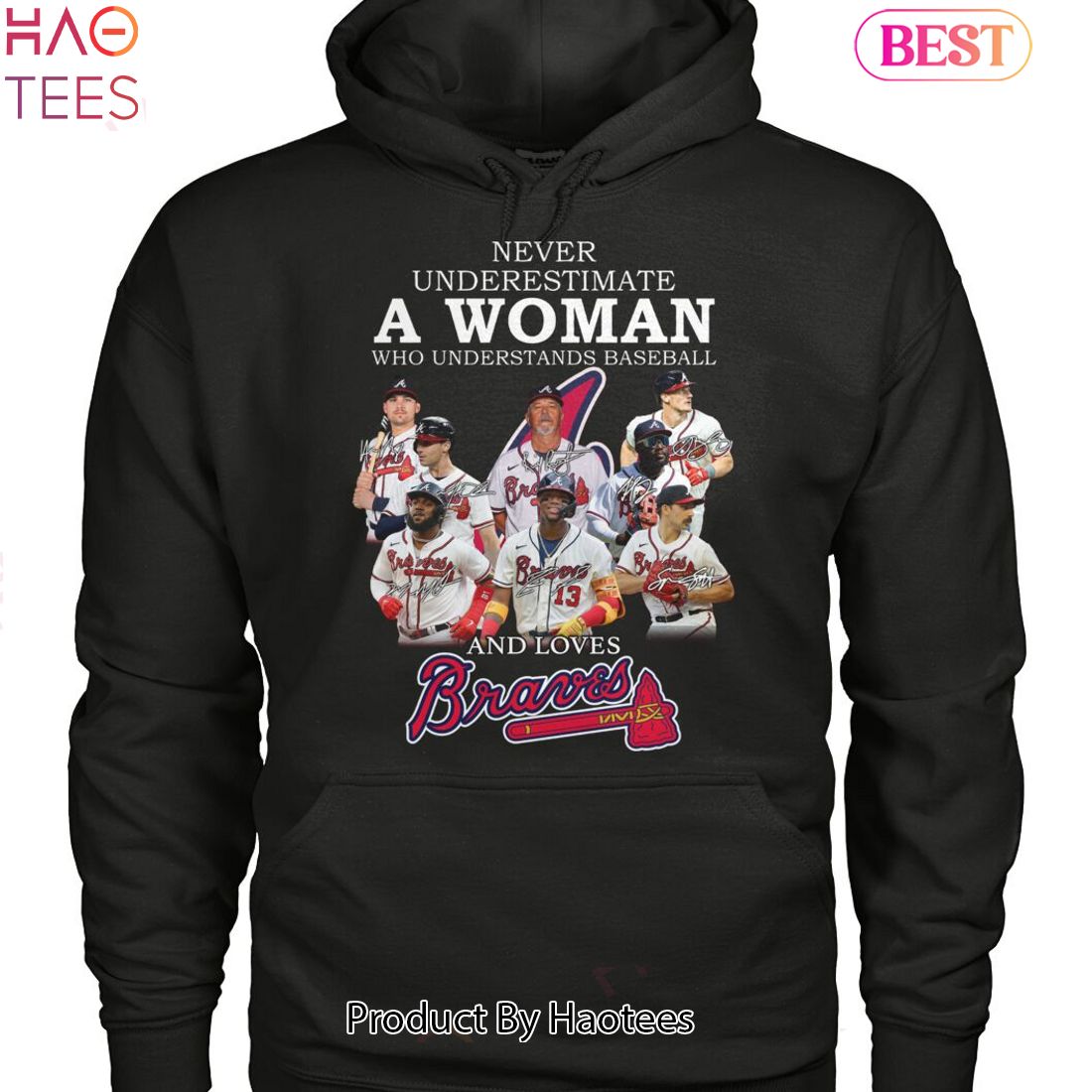 Real Women Love Baseball Smart Women Love The Atlanta Braves T-Shirt