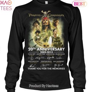 Pirates Of The Caribbean 20 Anniversary 2003-2023 Thank You For The Memories Unisex T-Shirt