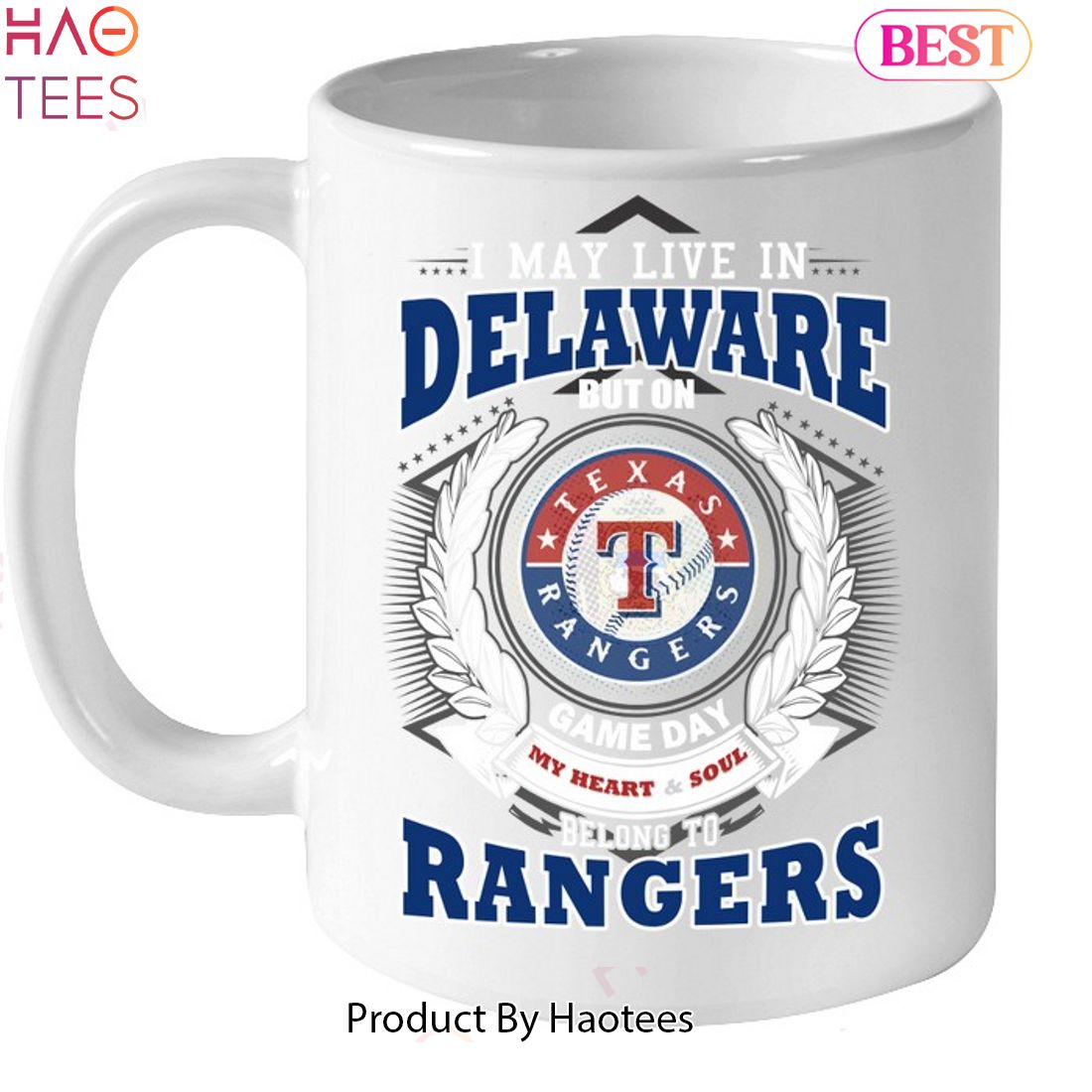 I May Live In Delaware But On Game Day My Heart & Soul Belongs To Texas Rangers MLB Unisex T-Shirt I May Live In Delaware But On Game Day My Heart & Soul Belongs To Texas Rangers MLB Unisex T-Shirt