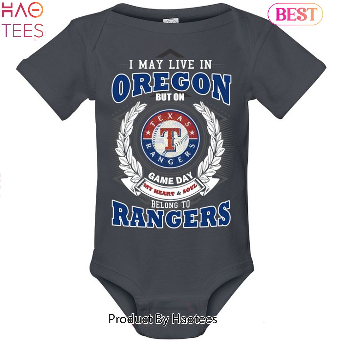 I May Live In Oregon But On Game Day My Heart & Soul Belongs To Texas Rangers MLB Unisex T-Shirt I May Live In Oregon But On Game Day My Heart & Soul Belongs To Texas Rangers MLB Unisex T-Shirt