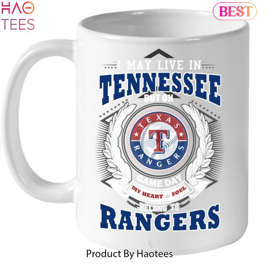 I May Live In Tennessee But On Game Day My Heart & Soul Belongs To Texas Rangers MLB Unisex T-Shirt I May Live In Tennessee But On Game Day My Heart & Soul Belongs To Texas Rangers MLB Unisex T-Shirt