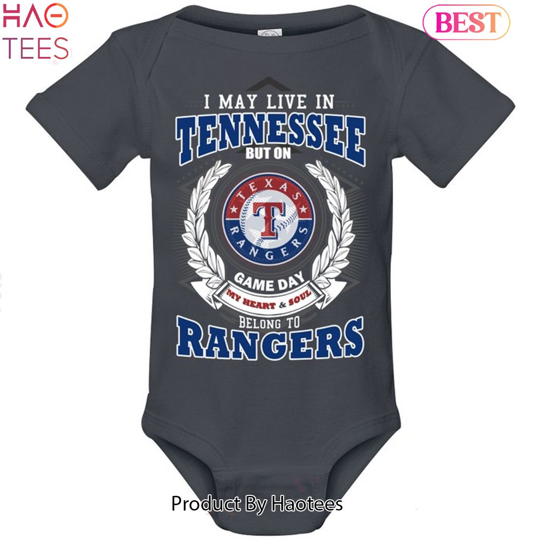 I May Live In Tennessee But On Game Day My Heart & Soul Belongs To Texas Rangers MLB Unisex T-Shirt I May Live In Tennessee But On Game Day My Heart & Soul Belongs To Texas Rangers MLB Unisex T-Shirt