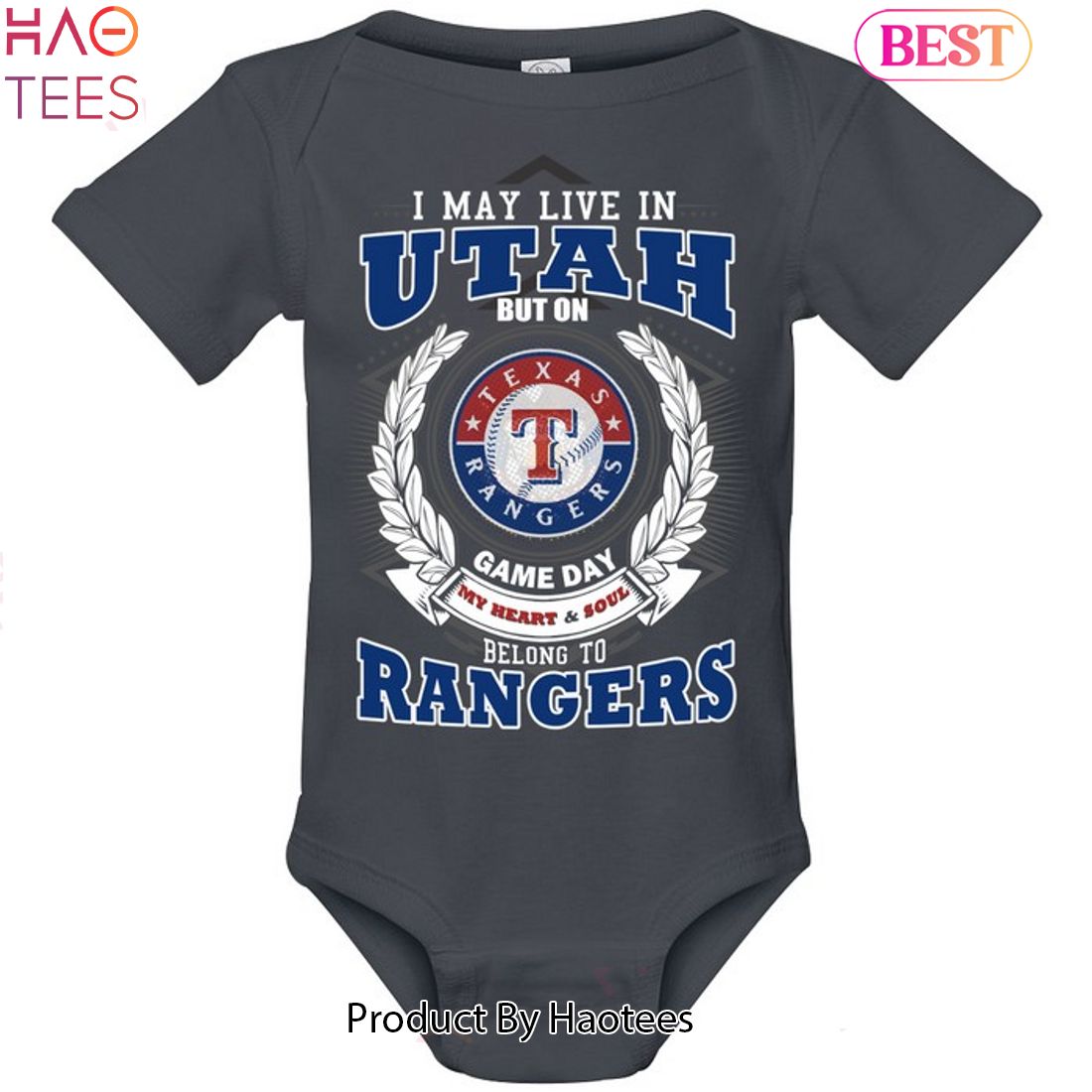 I May Live In Utah But On Game Day My Heart & Soul Belongs To Texas Rangers MLB Unisex T-Shirt I May Live In Utah But On Game Day My Heart & Soul Belongs To Texas Rangers MLB Unisex T-Shirt