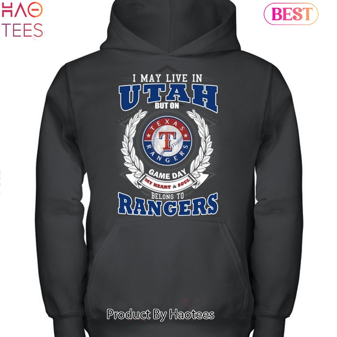I May Live In Utah But On Game Day My Heart & Soul Belongs To Texas Rangers MLB Unisex T-Shirt I May Live In Utah But On Game Day My Heart & Soul Belongs To Texas Rangers MLB Unisex T-Shirt