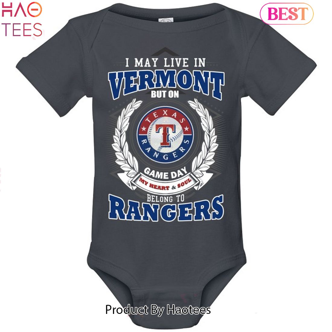 I May Live In Vermont But On Game Day My Heart & Soul Belongs To Texas Rangers MLB Unisex T-Shirt I May Live In Vermont But On Game Day My Heart & Soul Belongs To Texas Rangers MLB Unisex T-Shirt
