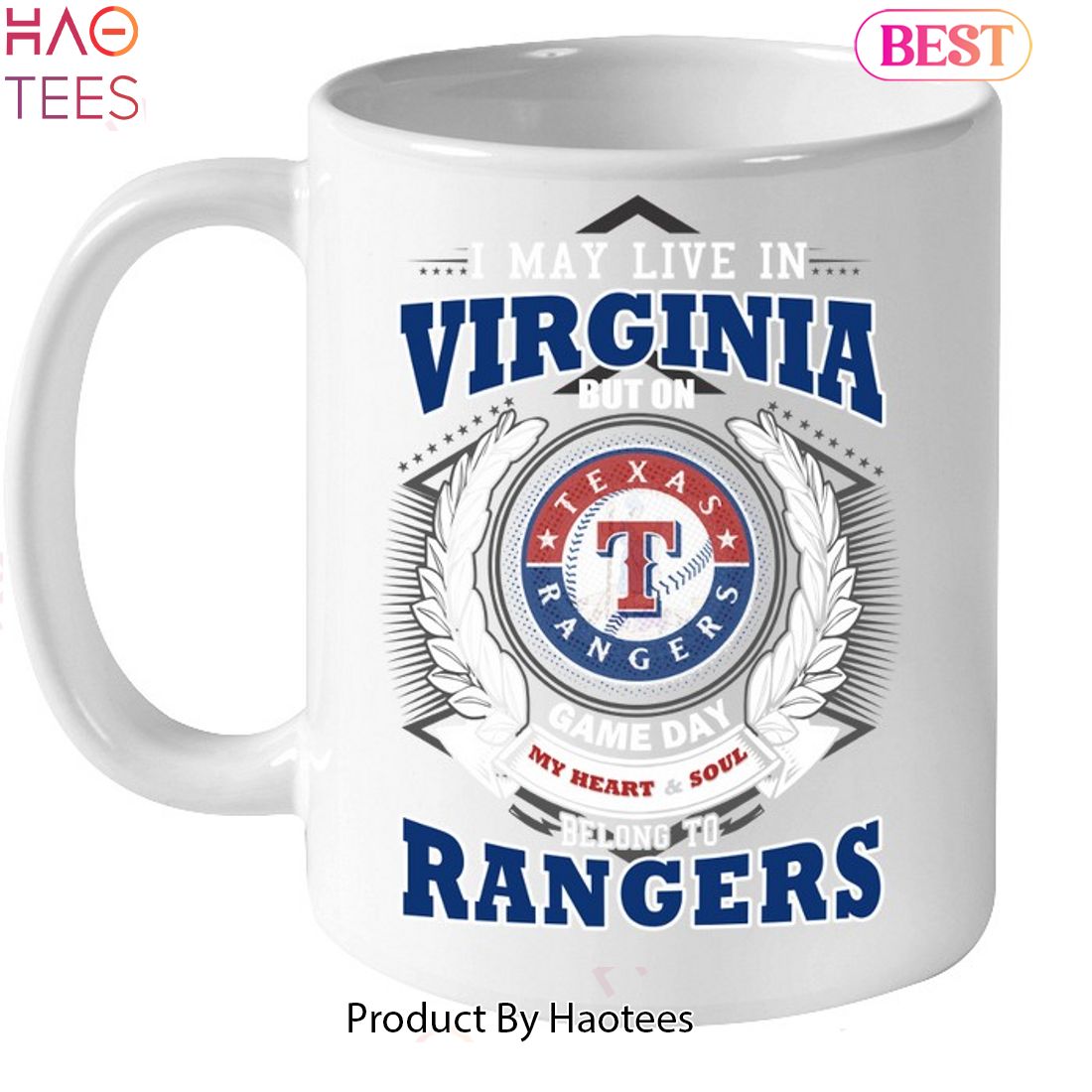 I May Live In Virginia But On Game Day My Heart & Soul Belongs To Texas Rangers MLB Unisex T-Shirt I May Live In Virginia But On Game Day My Heart & Soul Belongs To Texas Rangers MLB Unisex T-Shirt