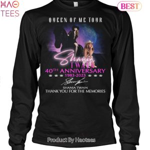 Queen Of Me Tour 40th Anniversary 1983-2023 Shania Twain Thank You For The Memories Unisex T-Shirt