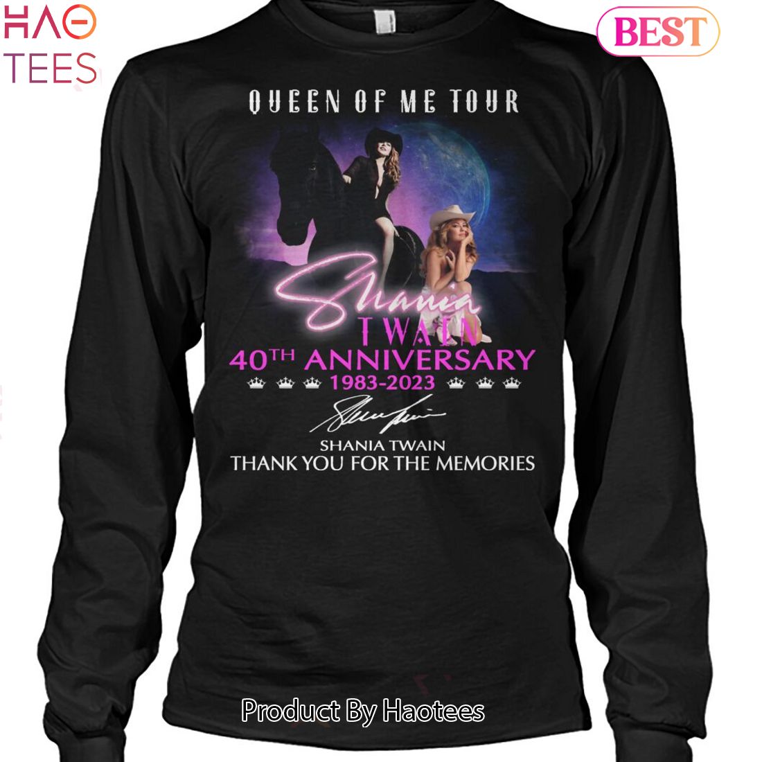 Queen Of Me Tour 40th Anniversary 1983-2023 Shania Twain Thank You For The Memories Unisex T-Shirt Queen Of Me Tour 40th Anniversary 1983-2023 Shania Twain Thank You For The Memories Unisex T-Shirt