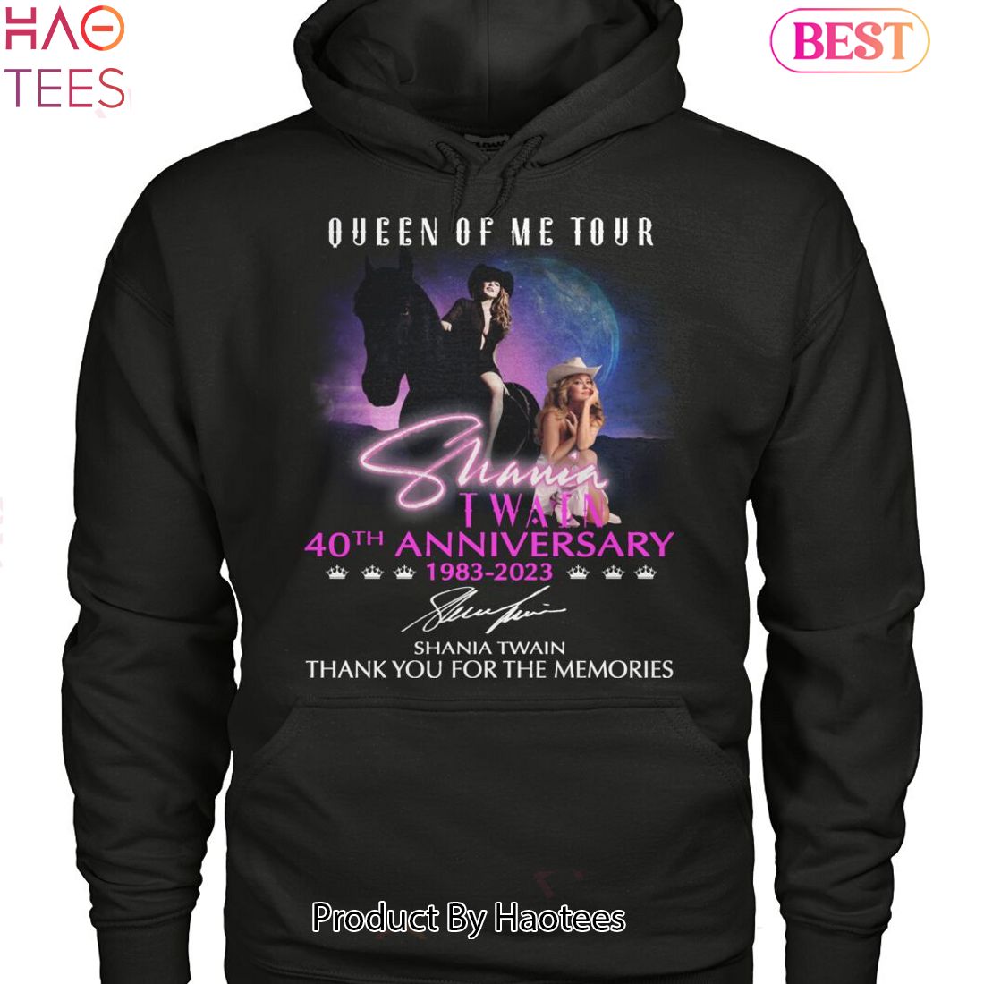 Queen Of Me Tour 40th Anniversary 1983-2023 Shania Twain Thank You For The Memories Unisex T-Shirt Queen Of Me Tour 40th Anniversary 1983-2023 Shania Twain Thank You For The Memories Unisex T-Shirt