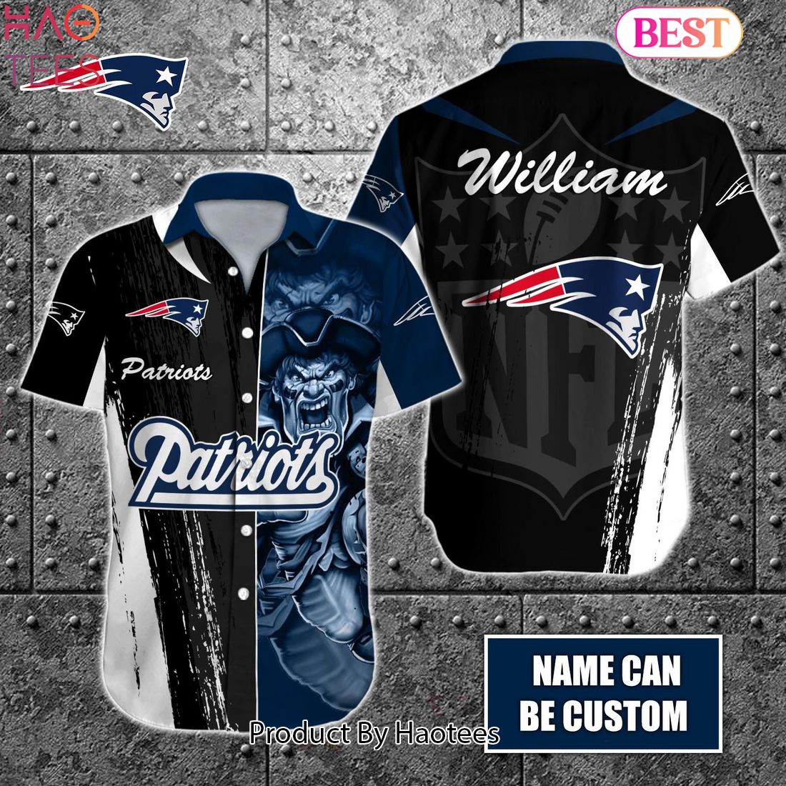 New England Patriots NFL Custom Name Hawaiian Shirt Summer Shirt