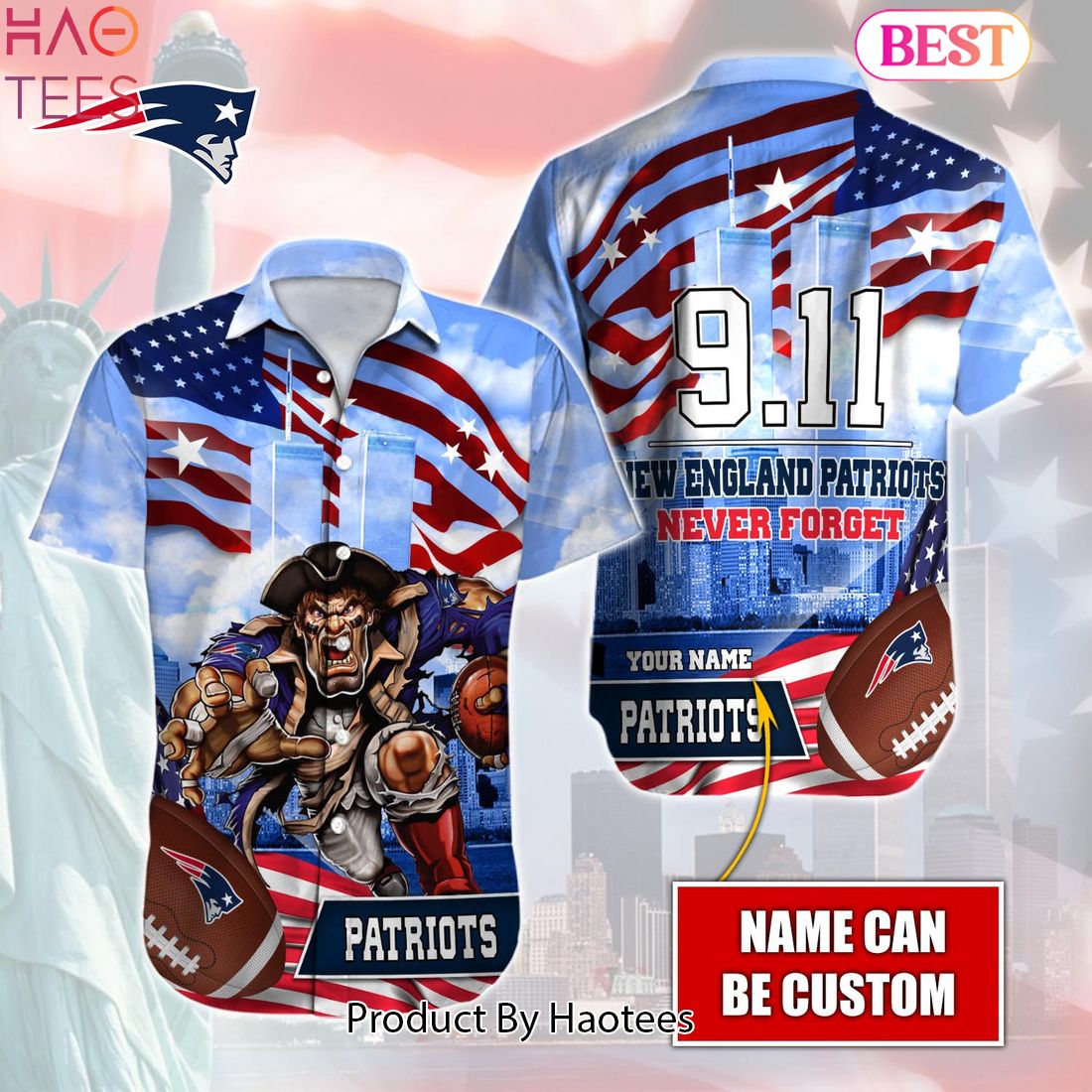 New England Patriots NFL Custom Name Hawaiian Shirt Summer Shirt