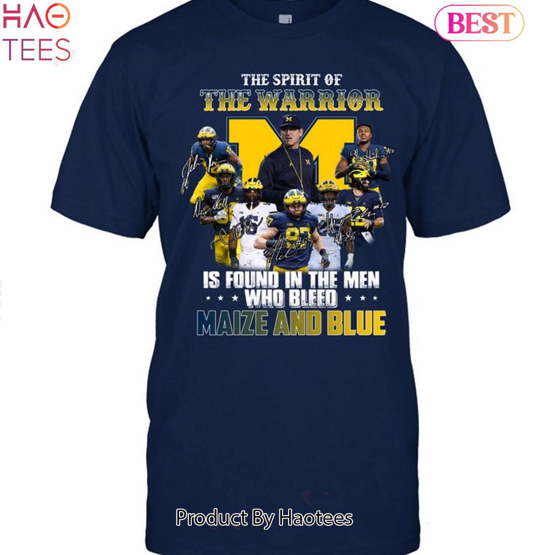 The Spirit Of The Warrior Is Found In The Men Who Bleed Maize And Blue Michigan Wolverines 2023 Unisex T-Shirt The Spirit Of The Warrior Is Found In The Men Who Bleed Maize And Blue Michigan Wolverines 2023 Unisex T-Shirt
