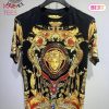 NEW Versace Gold Black Unisex T-Shirt All Over Printed