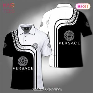 LUXURY Versace Black White Polo Shirt Limited Edition